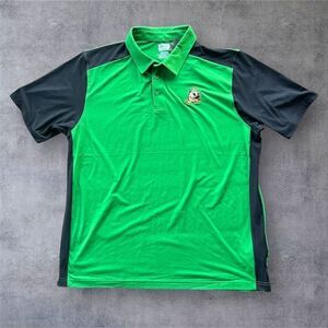 Oregon Ducks Men's 2XL Green Embroidered Polo Shirt Short Sleeve